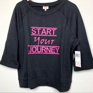 Pink Lotus Start Your Journey Graphic Sweatshirt
